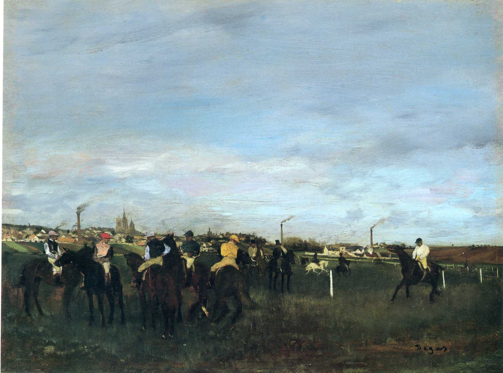 Before the Race (1871) - Edgar Degas Tablo
