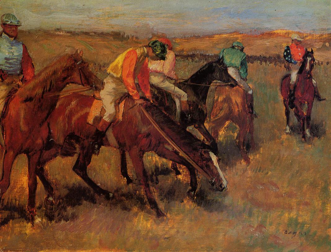Before the Race (1882) - Edgar Degas Tablo