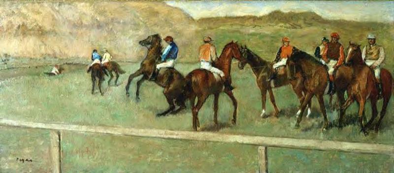 Before the Start (1878) - Edgar Degas Tablo
