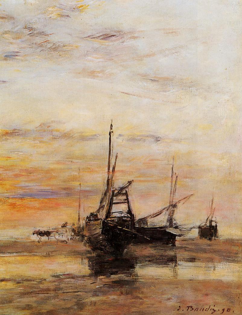 Berck Low Tide - Eugène Boudin Tablo