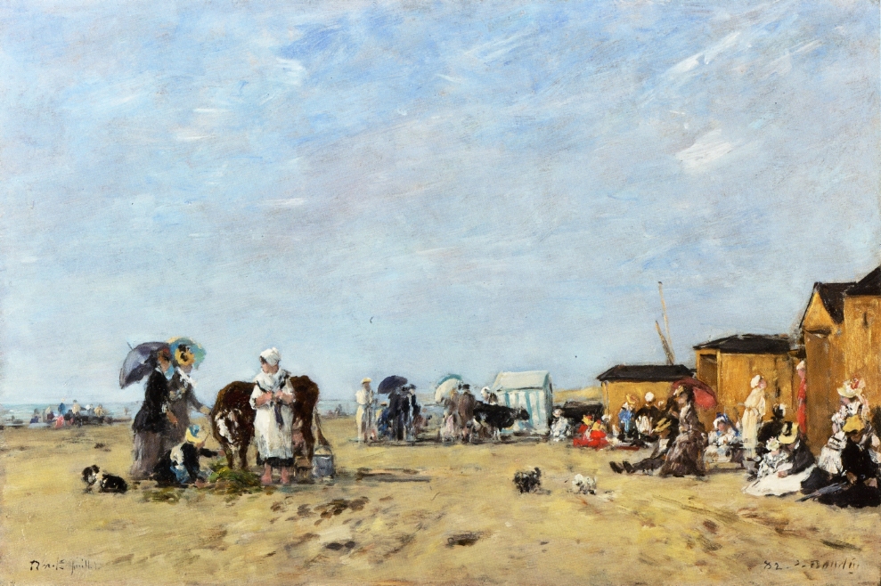 Berck, the Beach (1882) - Eugène Boudin Tablo