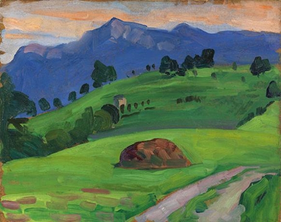 Bergwiese (1910) - Gabriele Münter Tablo