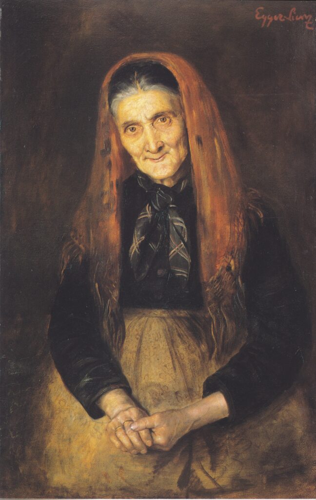 Bildnis Einer Frau in Tiroler Tracht (1899) - Albin Egger-Lienz Tablo