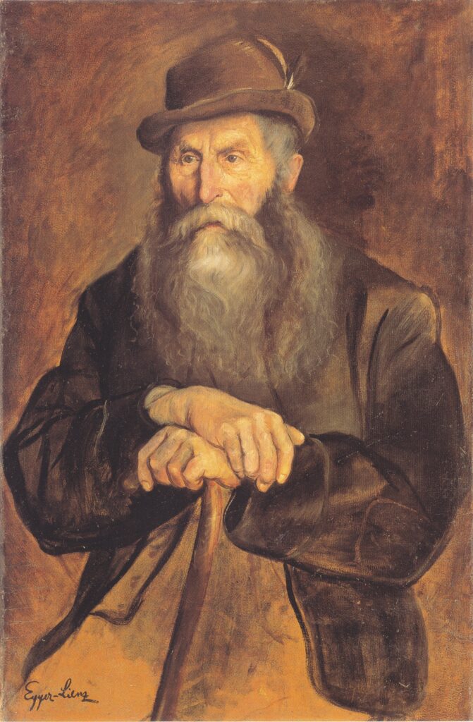 Bildnis Eines Mannes (kniestück) (1899) - Albin Egger-Lienz Tablo