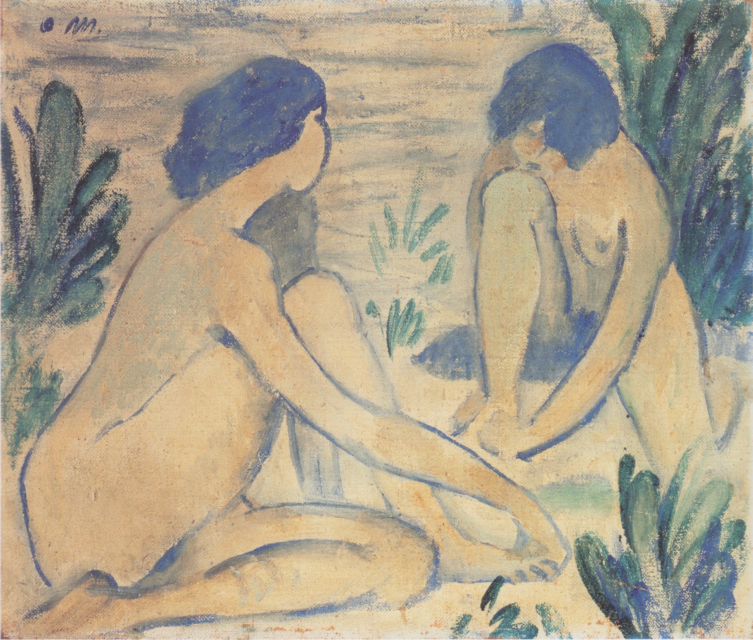 Blaue Badende (1912) - Otto Mueller Tablo