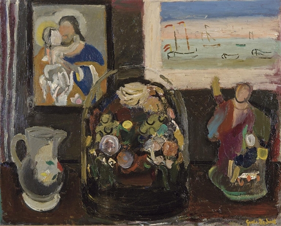 Bloemen Onder Glazen Stolp (1939) - Gustave De Smet Tablo