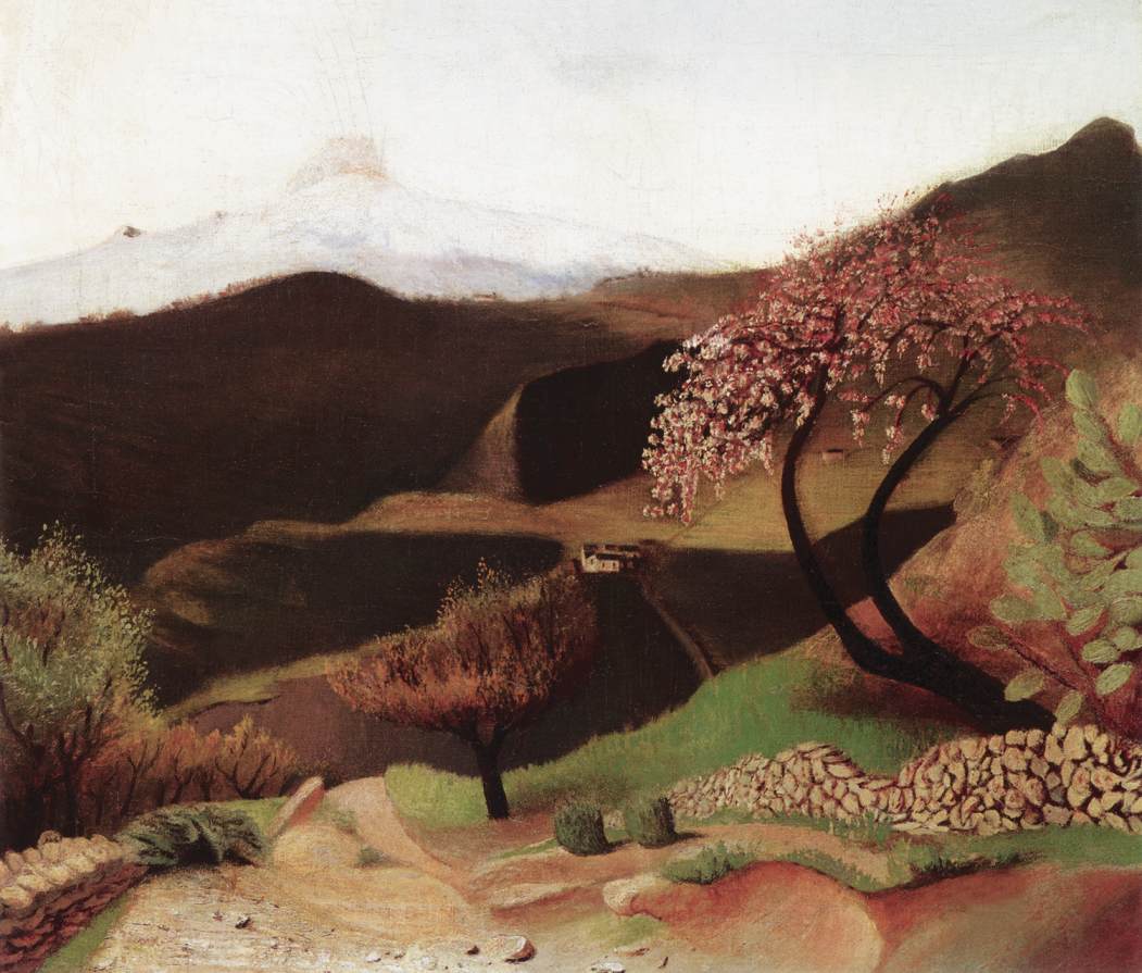 Blossoming Almonds (Landscape in Italy) (1902) - Tivadar Kosztka Csontváry Tablo