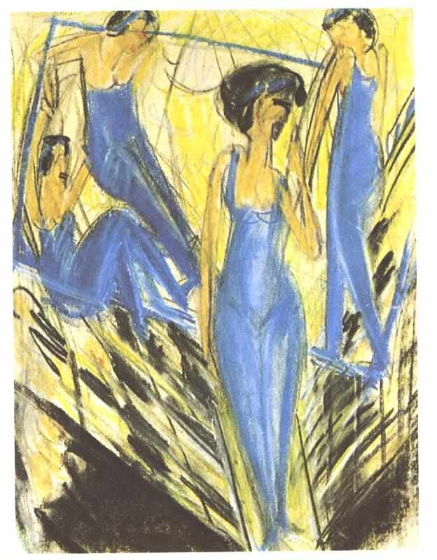 Blue Dressed Artists - Ernst Ludwig Kirchner Tablo