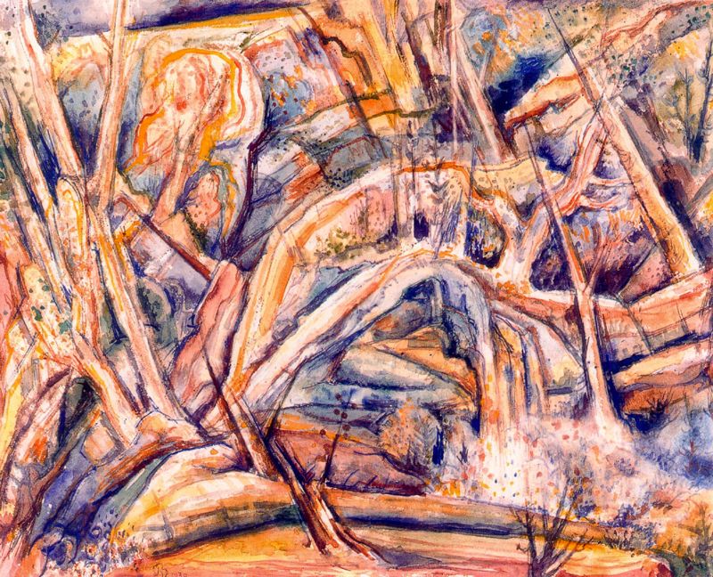 Blue Ravine - Albert Bloch Tablo