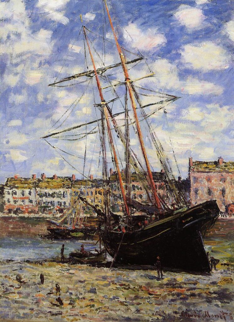 Boat at Low Tide at Fecamp (1881) - Claude Monet Tablo