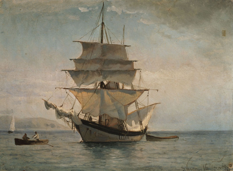Boat to Spetses (1877) - Ioannis Altamouras Tablo