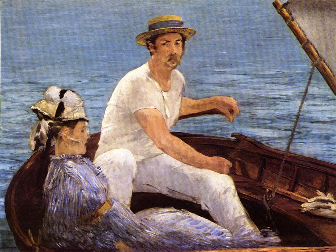 Boating (1874) - Edouard Manet Tablo