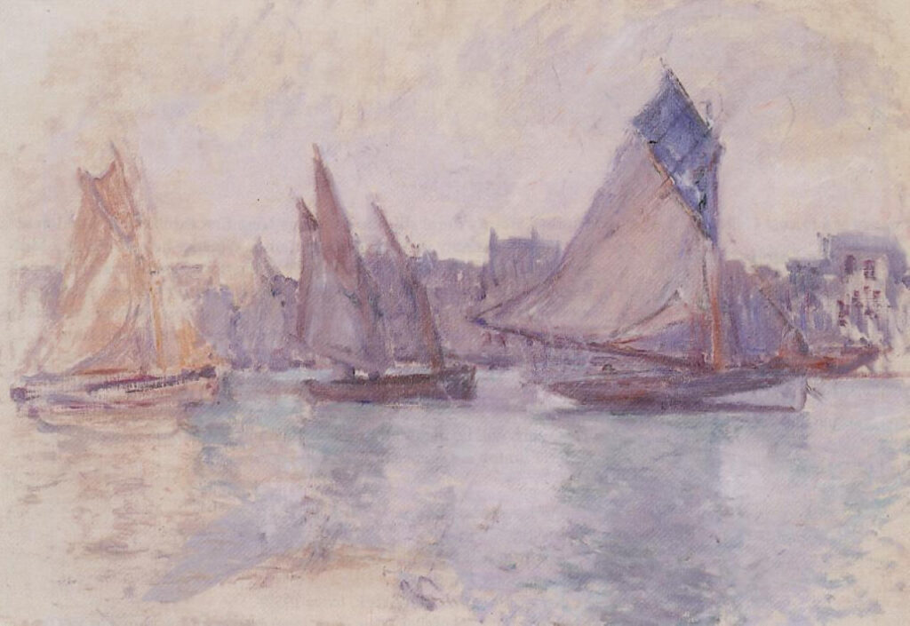 Boats in the Port of Le Havre (1882) - Claude Monet Tablo