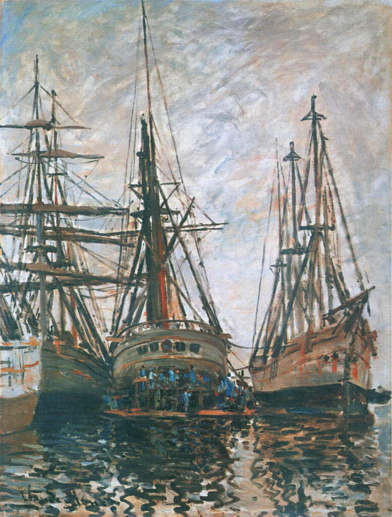Boats on Rapair (1873) - Claude Monet Tablo