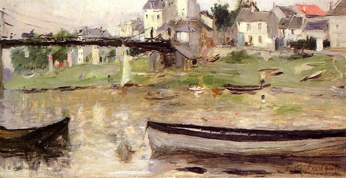 Boats on the Seine (1880) - Berthe Morisot Tablo
