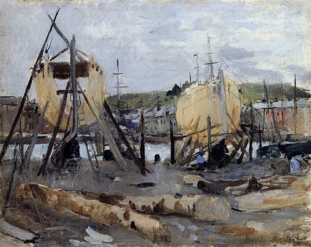 Boats under Construction (1874) – Berthe Morisot Tablo