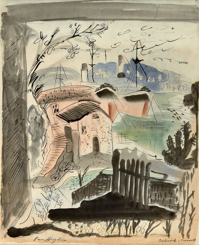 Bodinnick, Cornwall (1931) - Frances Hodgkins Tablo