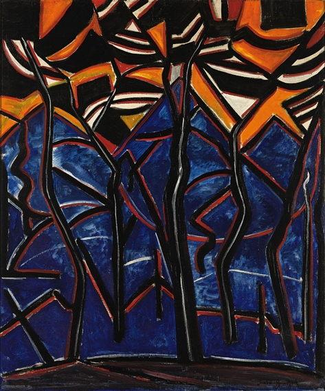 Bomen (1915) - Jacoba van Heemskerck Tablo