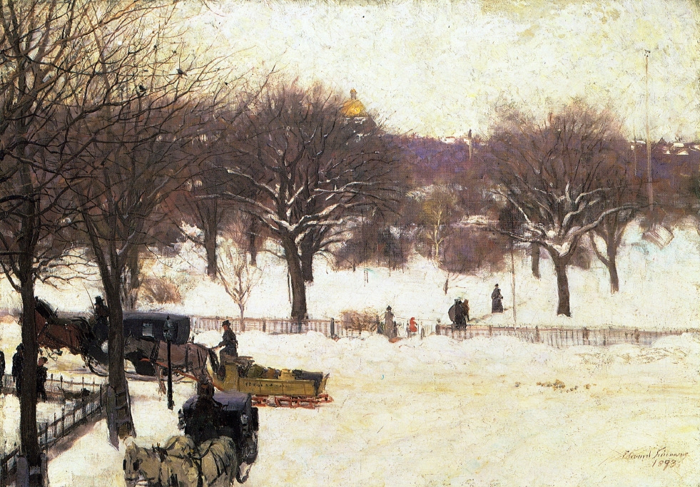 Boston Public Garden (1893) - Edward E. Simmons Tablo