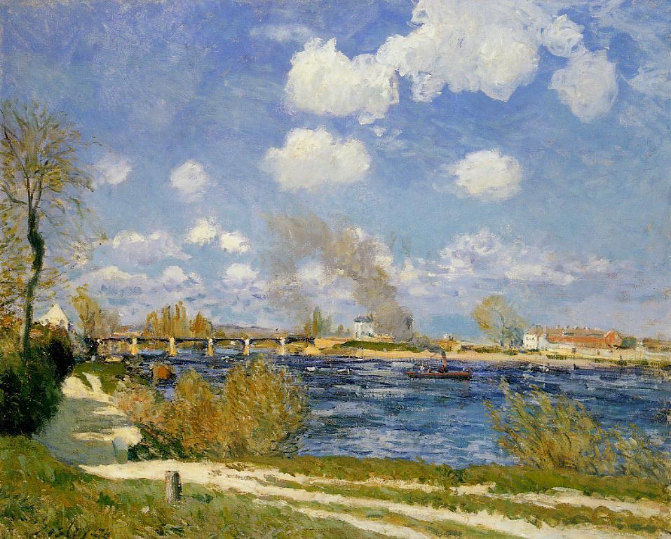 Bougival (1876) - Alfred Sisley Tablo
