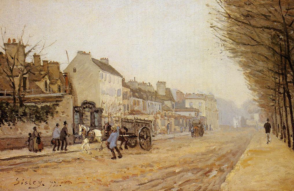 Boulevard Heloise, Argenteuil (1872) - Alfred Sisley Tablo