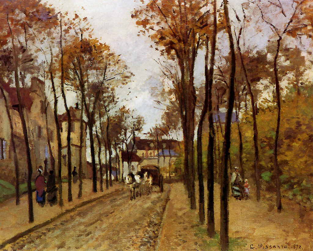 Boulevard des Fosses. Pontoise (1872) - Camille Pissarro Tablo