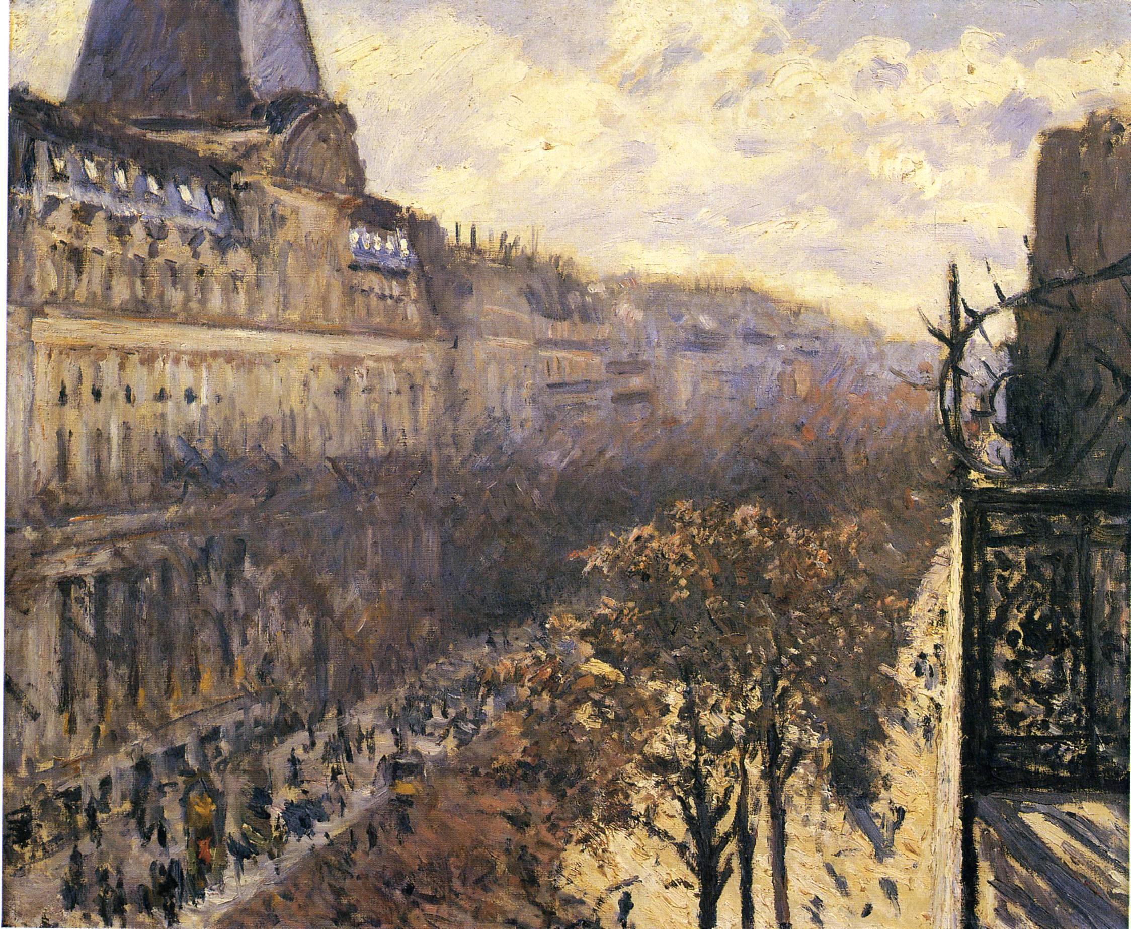Boulevard des Italiens (1880) - Gustave Caillebotte Tablo