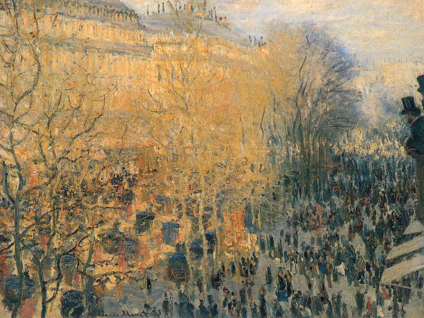 Boulevard of Capucines (1883) - Claude Monet Tablo