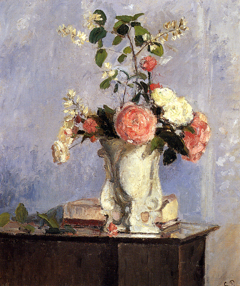 Bouquet of Flowers (1873) - Camille Pissarro Tablo