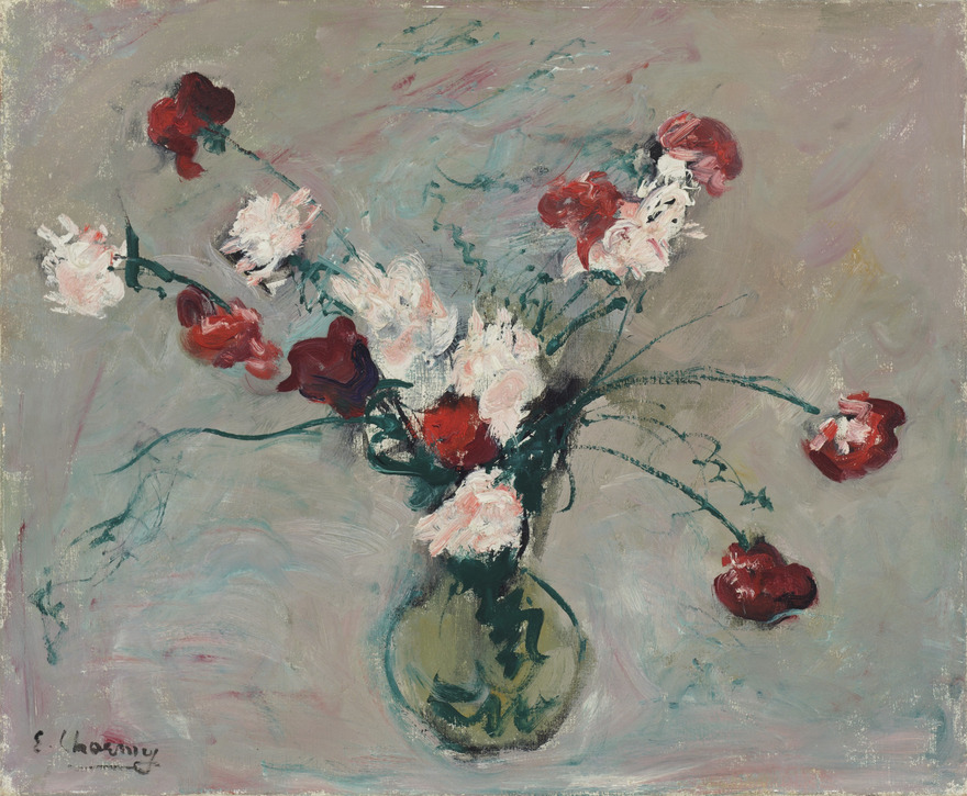 Bouquet of Flowers in a Vase (1925) - Émilie Charmy Tablo