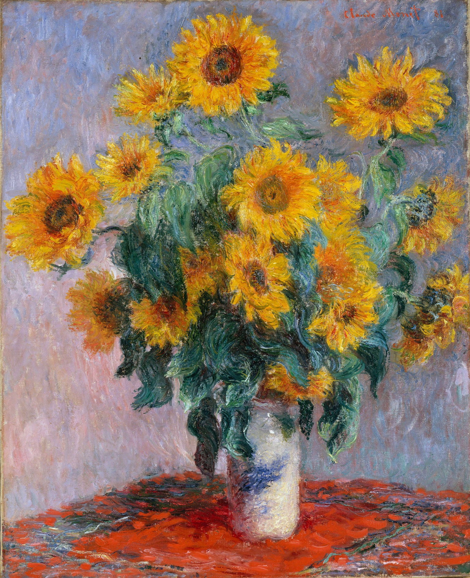 Bouquet of Sunflowers (1880) - Claude Monet Tablo