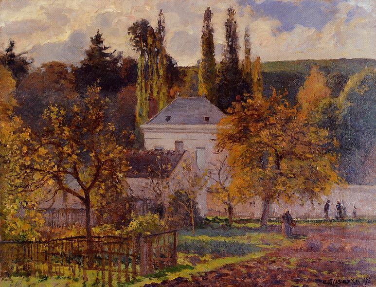 Bourgeois House in l'Hermitage, Pontoise (1873) - Camille Pissarro Tablo