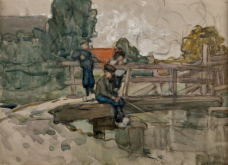 Boys Fishing (1907) - Frances Hodgkins Tablo