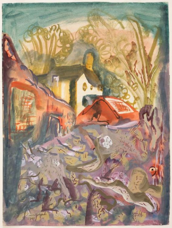 Bradford On Tone, Geoffrey Gorer’s Cottage (1940) - Frances Hodgkins Tablo