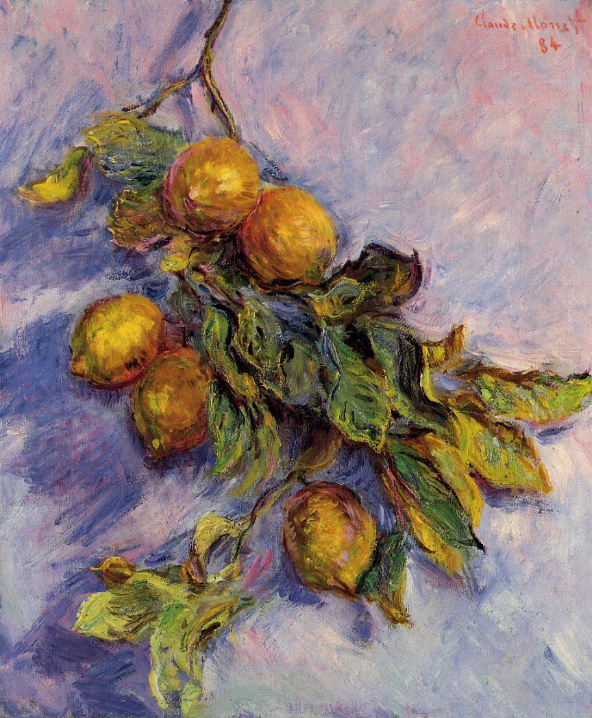 Branch of Lemons (1884) - Claude Monet Tablo