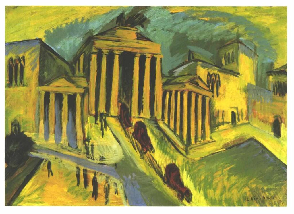 Brandenburg Gate in Berlin (1915) - Ernst Ludwig Kirchner Tablo