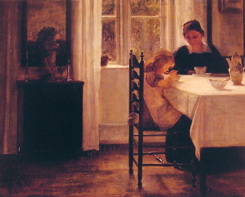 Breakfast Time (1900) - Carl Holsøe Tablo