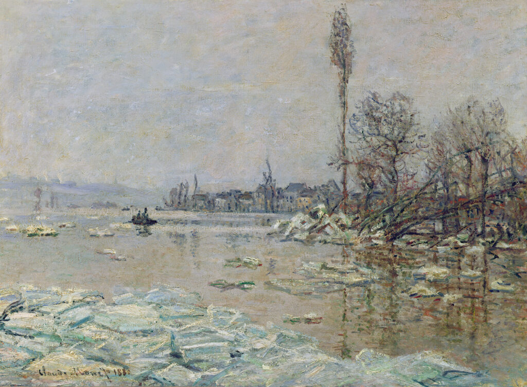 Breakup of Ice (1880) - Claude Monet Tablo