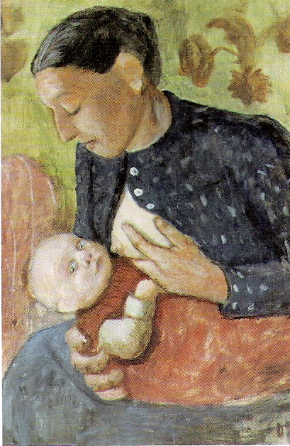 Breastfeeding mother of Paula Modersohn Becker (1902) - Paula Modersohn-Becker Tablo