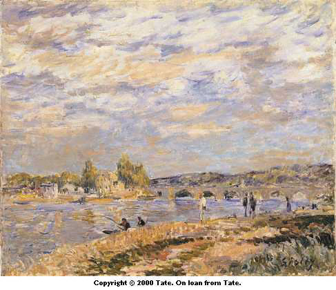 Bridge at Serves (1877) - Alfred Sisley Tablo