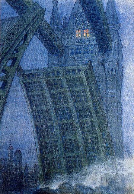 Bridge in London (1908) - Mstislav Dobuzhinsky Tablo