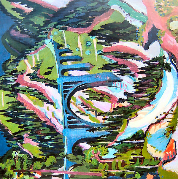 Bridge in Wiesen (1926) - Ernst Ludwig Kirchner Tablo