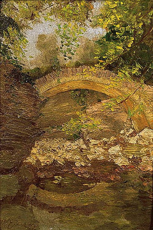 Bridge in the woods - Nikolaos Lytras Tablo