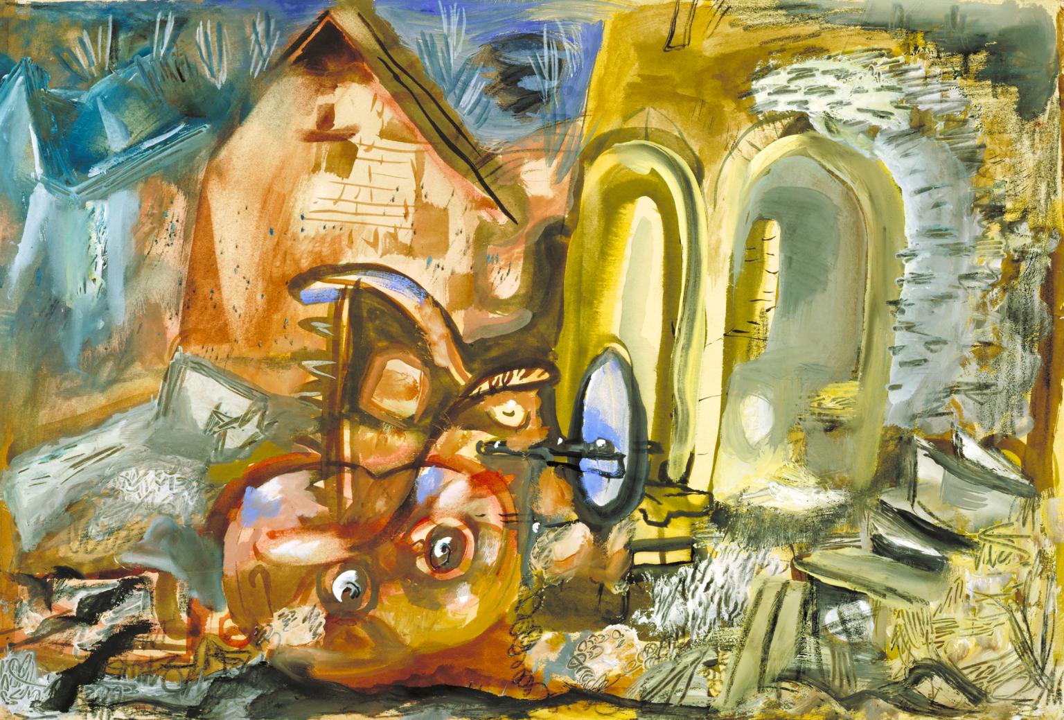 Broken Tractor (1942) - Frances Hodgkins Tablo