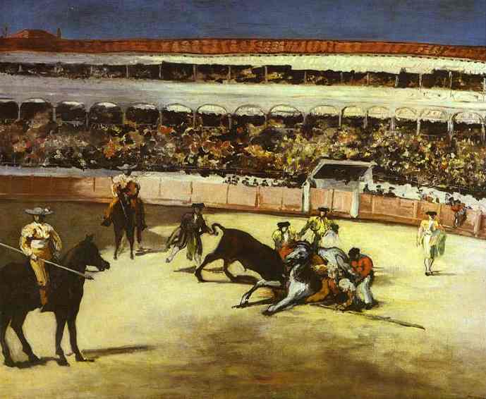 Bull fighting scene (1866) - Edouard Manet Tablo