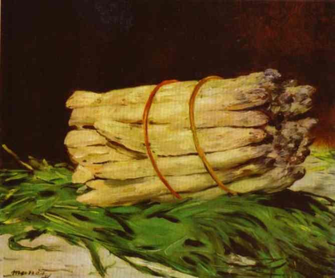 Bundle of Asparagus (1880) - Edouard Manet Tablo