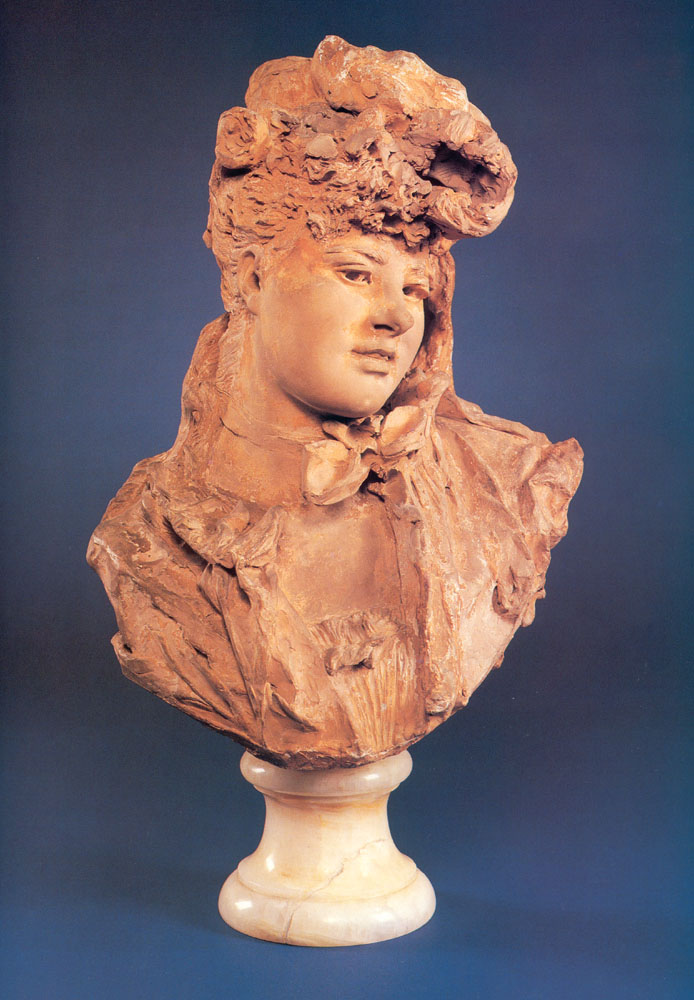 Bust of a Smiling Woman (1875) - Auguste Rodin Tablo
