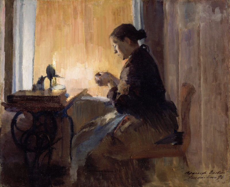 By Lamp Light (1890) - Harriet Backer Tablo