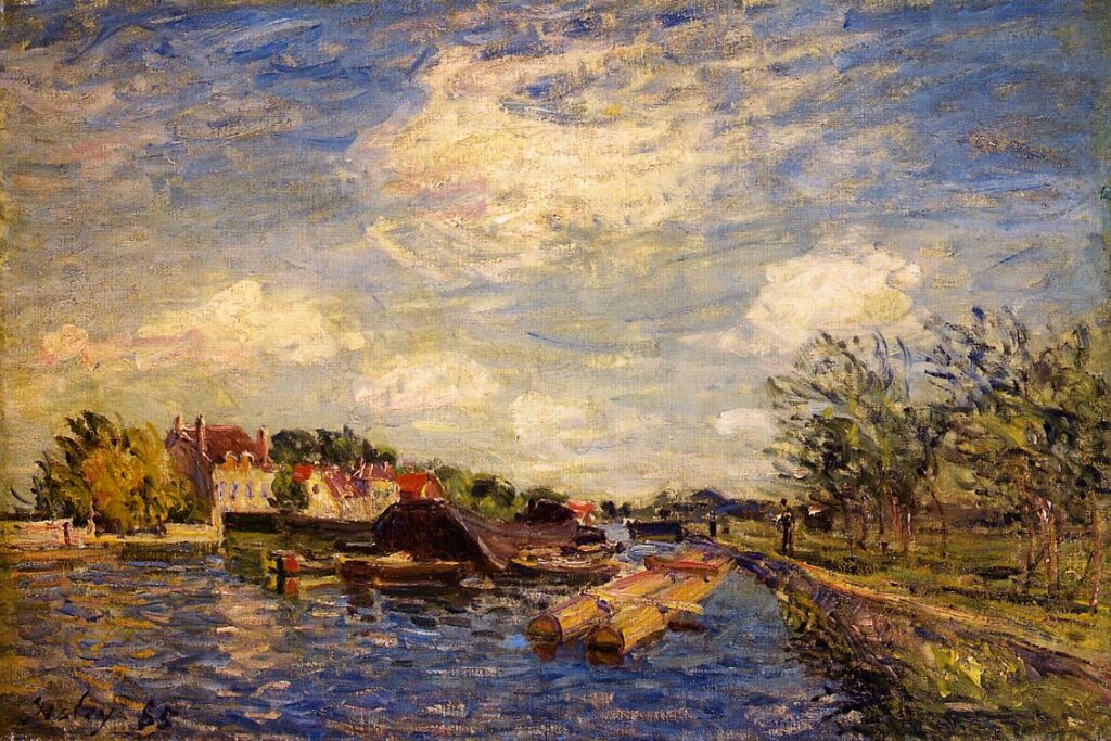 By the Loing (1885) - Alfred Sisley Tablo