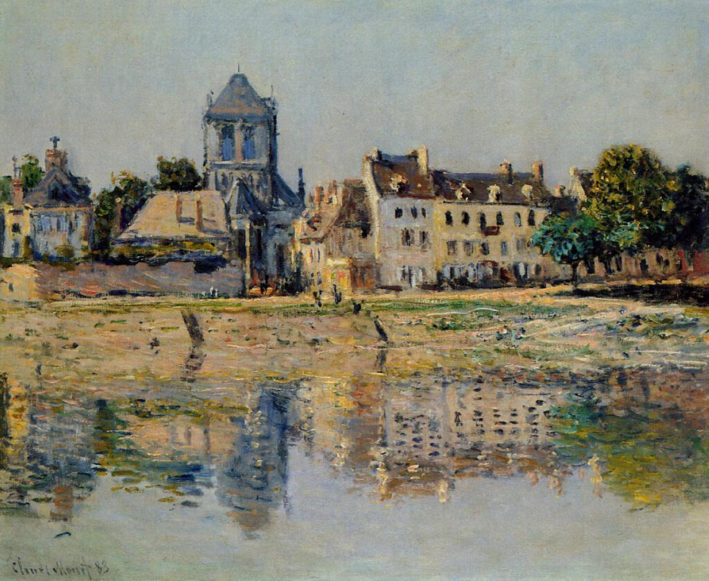 By the River at Vernon (1883) - Claude Monet Tablo
